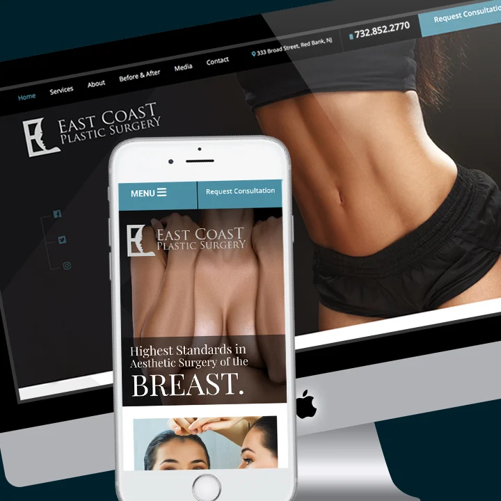 East Coast Plastic Surgery website design