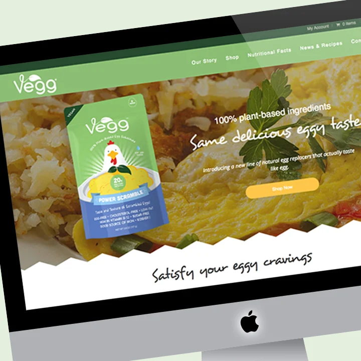 The Vegg website design